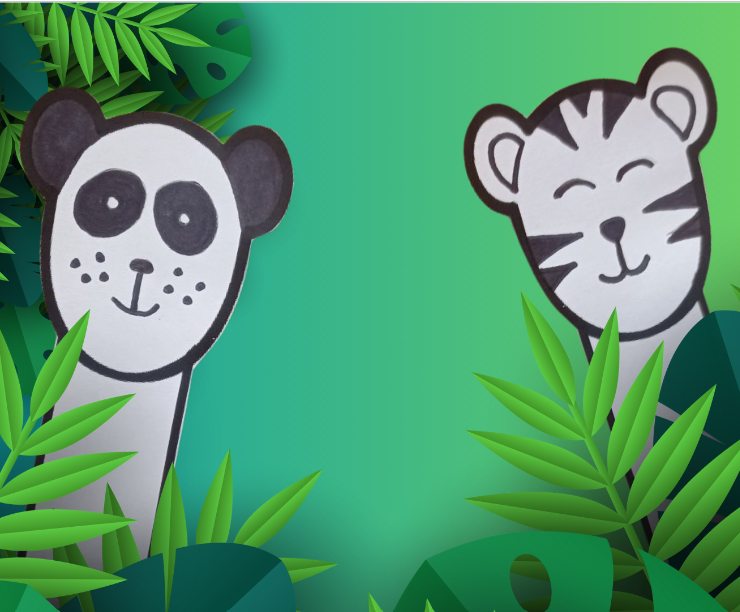 Panda and tiger bookmarks