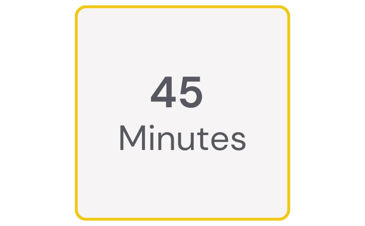 45 minute long lessons