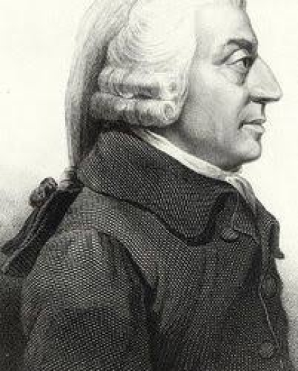 Cameo of Adam Smith, author of The Wealth of Nations.