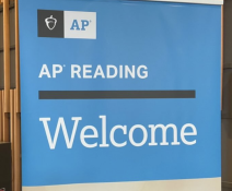 College Board AP Reading welcome sign at the 2026 AP Reading