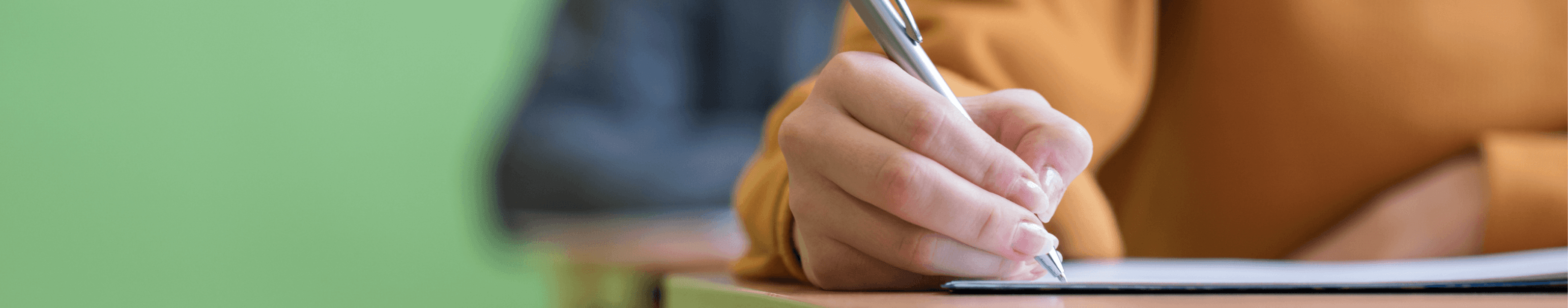 Students take the Principles of Economics Thinking test.